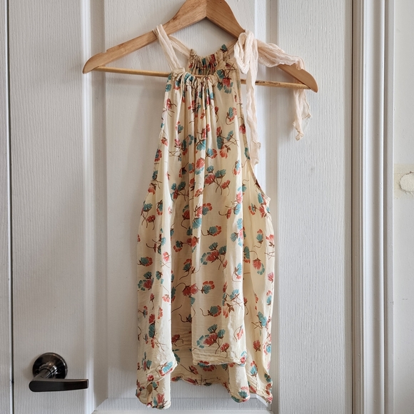 🎈2/$50 Free People Floral Sleeveless Blouse - Picture 3 of 14